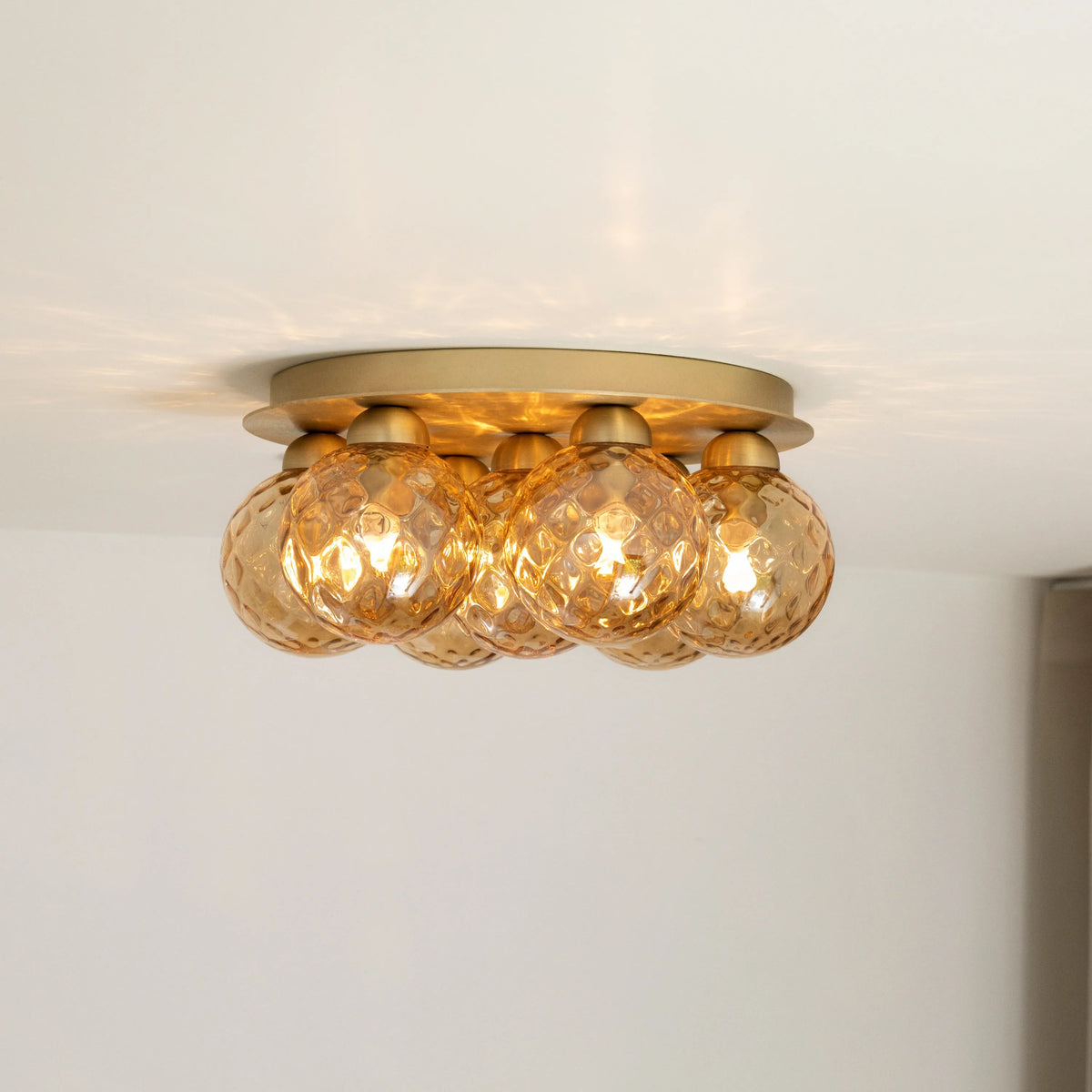 Nuura Apiales 7 Plafond, Brushed Brass / Optic Gold - KANSO#Finish_Brushed Brass / Optic Gold