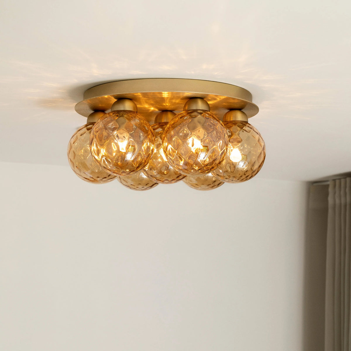 Nuura Apiales 7 Plafond, Brushed Brass / Optic Gold - KANSO#Finish_Brushed Brass / Optic Gold