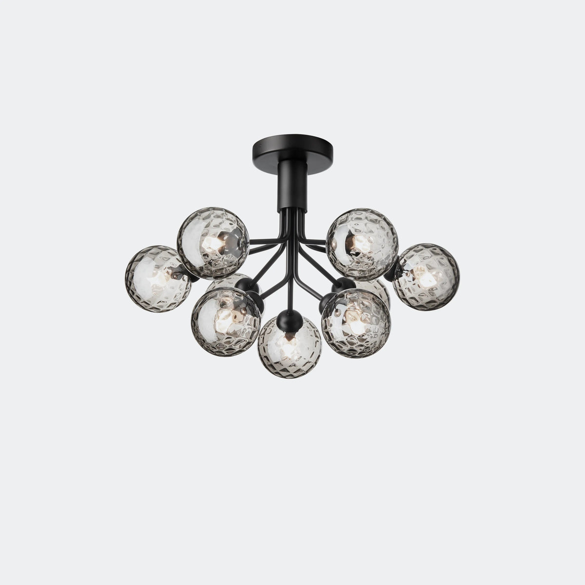 Nuura Apiales 9 Ceiling Light, Satin Black / Optic Smoked - KANSO#Finish_Satin Black / Optic Smoked