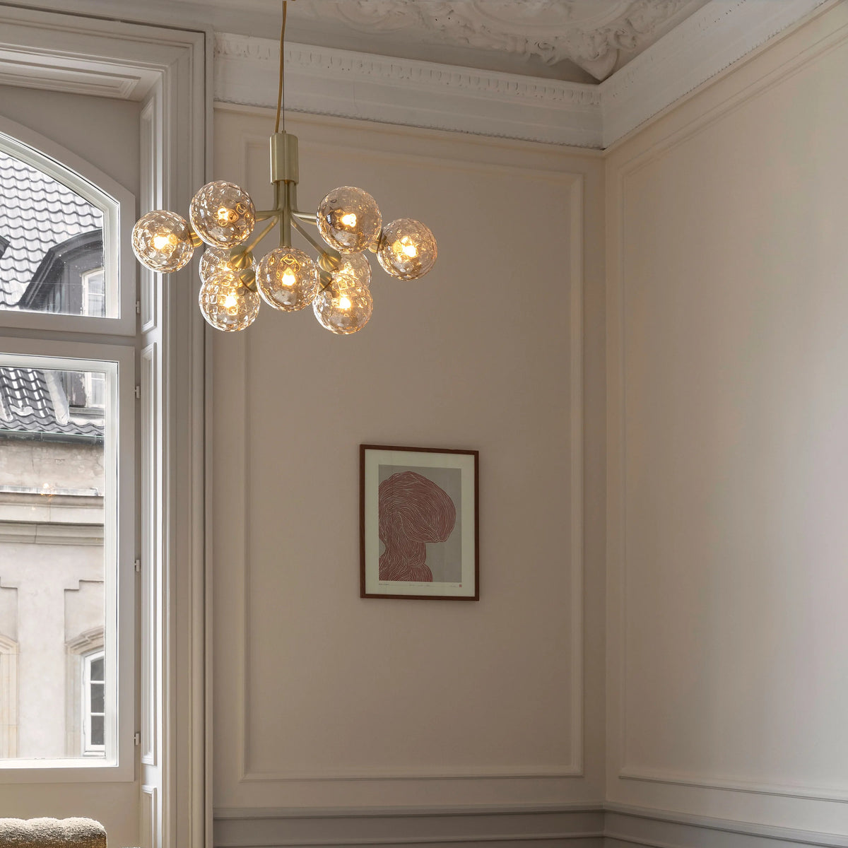 Nuura Apiales 9 Chandelier, Brushed Brass / Optic Gold - KANSO#Finish_Brushed Brass / Optic Gold