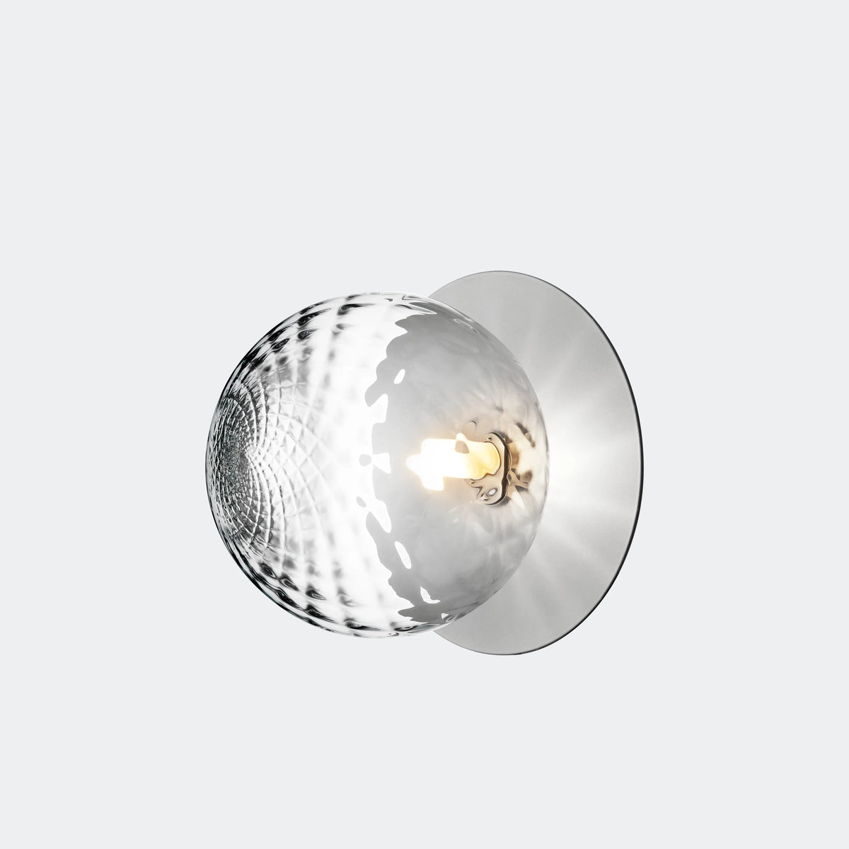 Nuura Liila 1 Wall Light Large, Light Silver / Optic Clear - KANSO#Finish_Light Silver / Optic Clear
