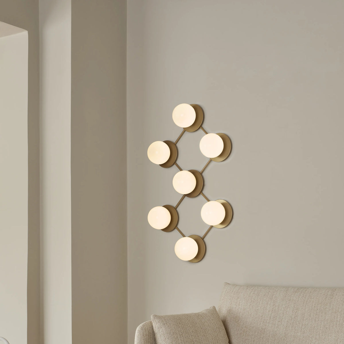 Nuura Liila 7 Wall Light, Nordic Gold / Opal - KANSO#Finish_Nordic Gold / Opal