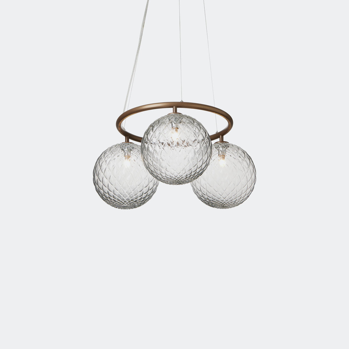 Nuura Miira 3 Circular Chandelier, Dark Bronze / Optic Clear - KANSO#Finish_Dark Bronze / Optic Clear