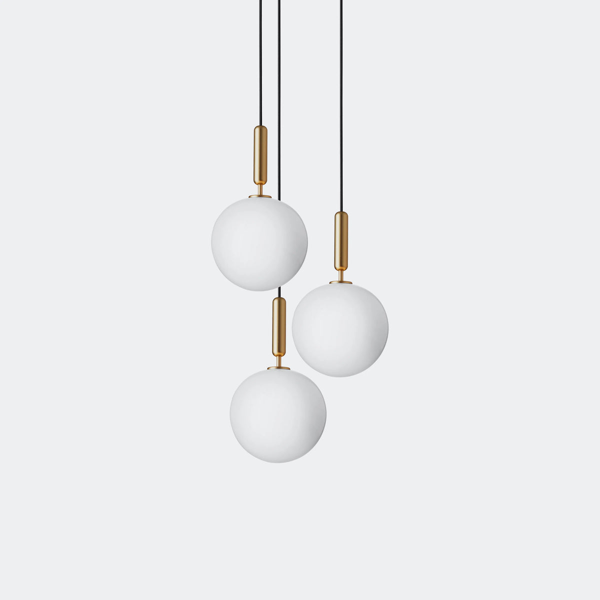 Nuura Miira 3 Large Chandelier, Brass / Opal - KANSO#Finish_Brass / Opal