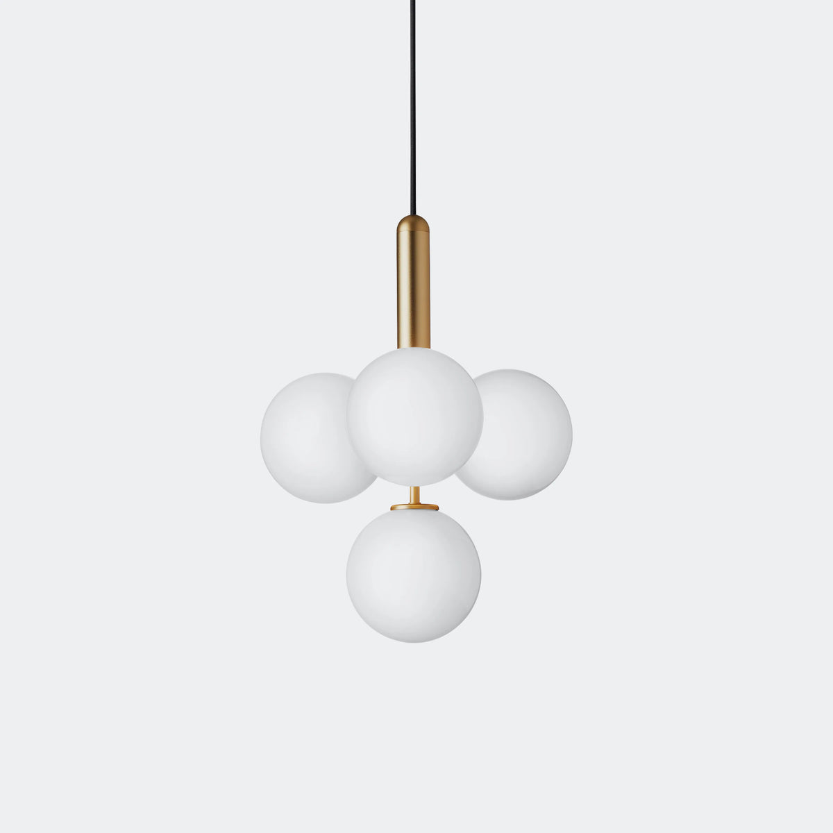 Nuura Miira 4 Chandelier, Brass / Opal - KANSO#Finish_Brass / Opal