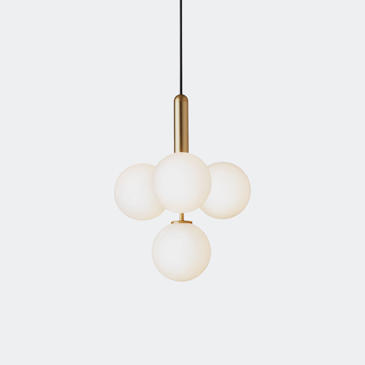 Nuura Miira 4 Chandelier, Brass / Opal - KANSO#Finish_Brass / Opal