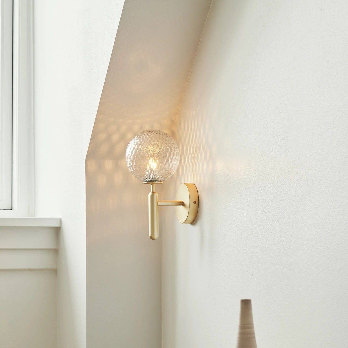 Nuura Miira Wall Light Hard-wired, Brass / Optic Clear - KANSO#Finish_Brass / Optic Clear