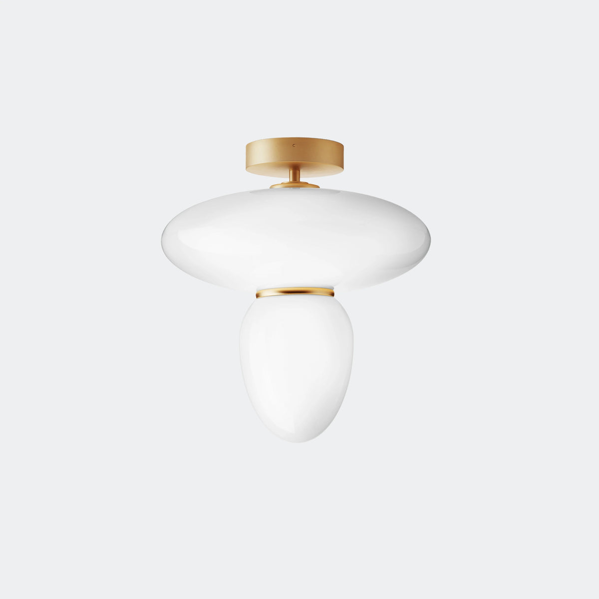Nuura Rizzatto 42 Ceiling Light Satin Brass Opal
