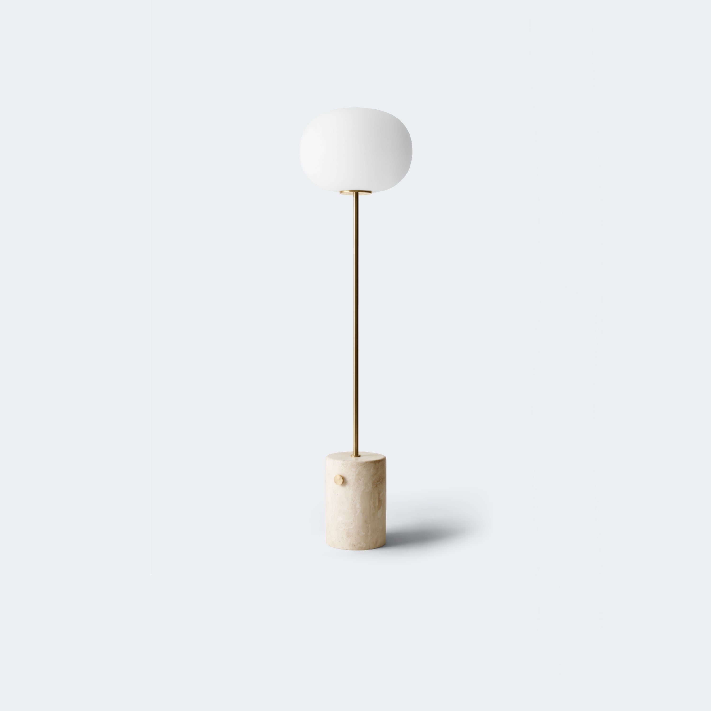Audo Copenhagen JWDA Floor Lamp Travertine / Brushed Brass - KANSO#Finish_Travertine / Brushed Brass