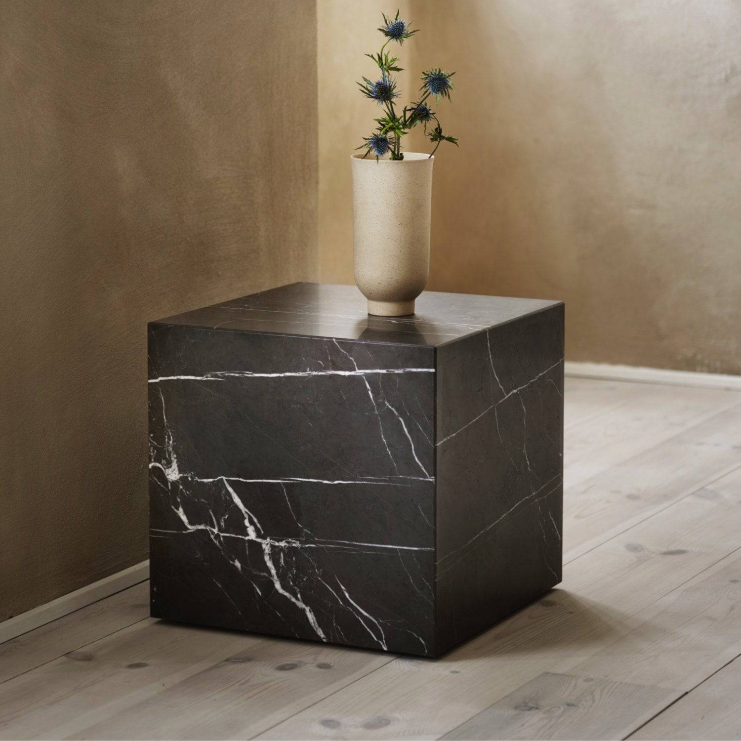 Audo Copenhagen Marble Plinth, Cubic Black Marble - KANSO#Color_Black Marble