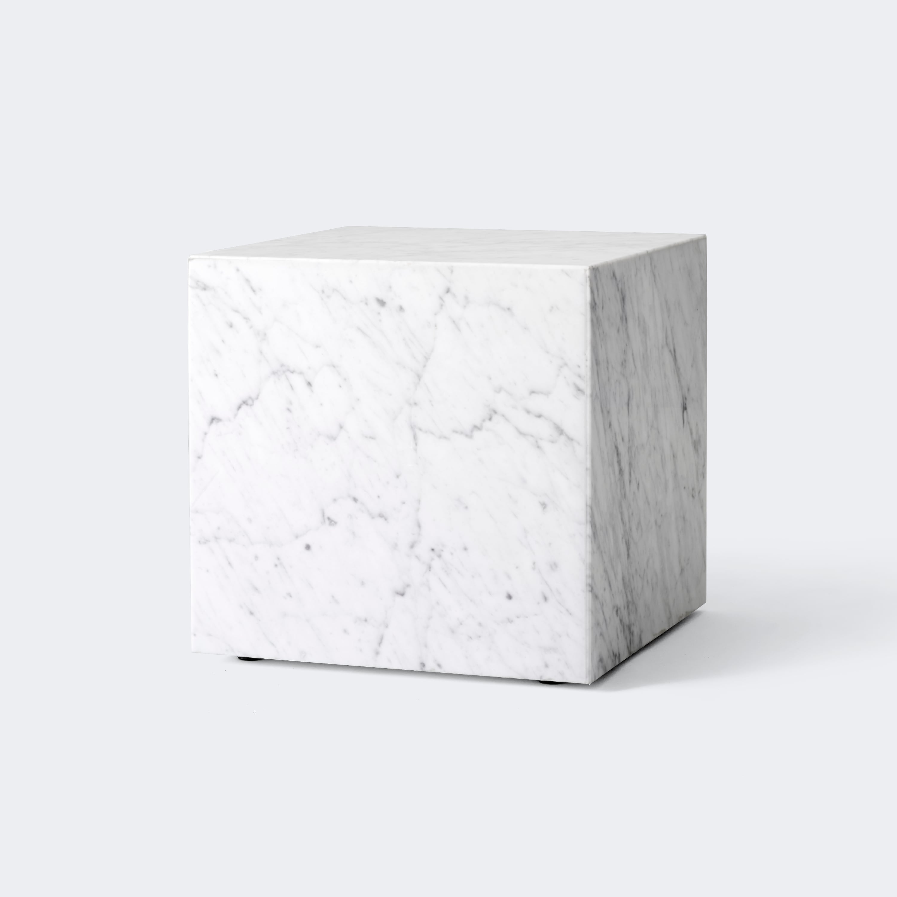 Audo Copenhagen Marble Plinth, Cubic White Marble - KANSO#Color_White Marble