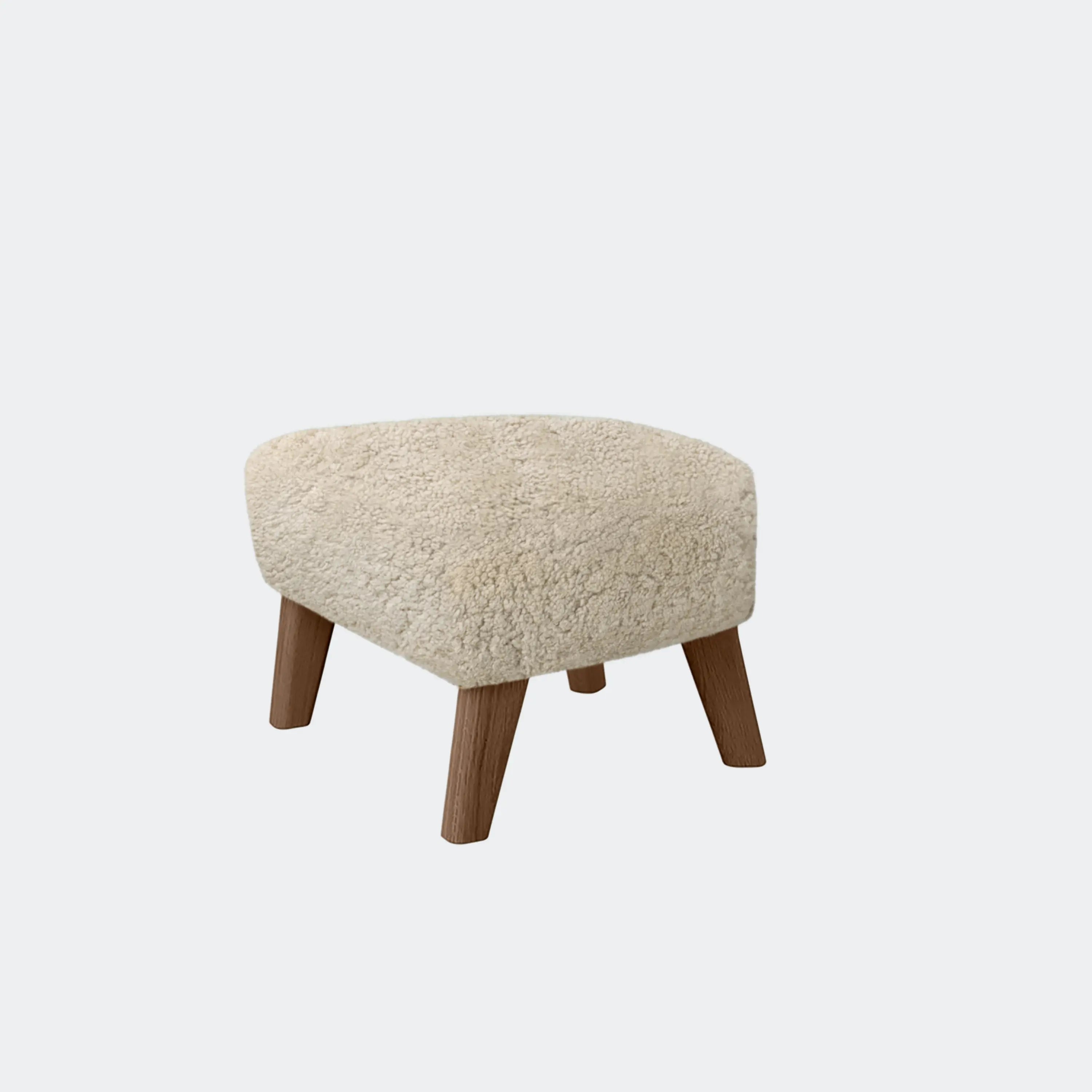 Audo Copenhagen My Own Chair Lounge Chair, Sheepskin, Walnut Ready To Ship Walnut Sheepskin - KANSO