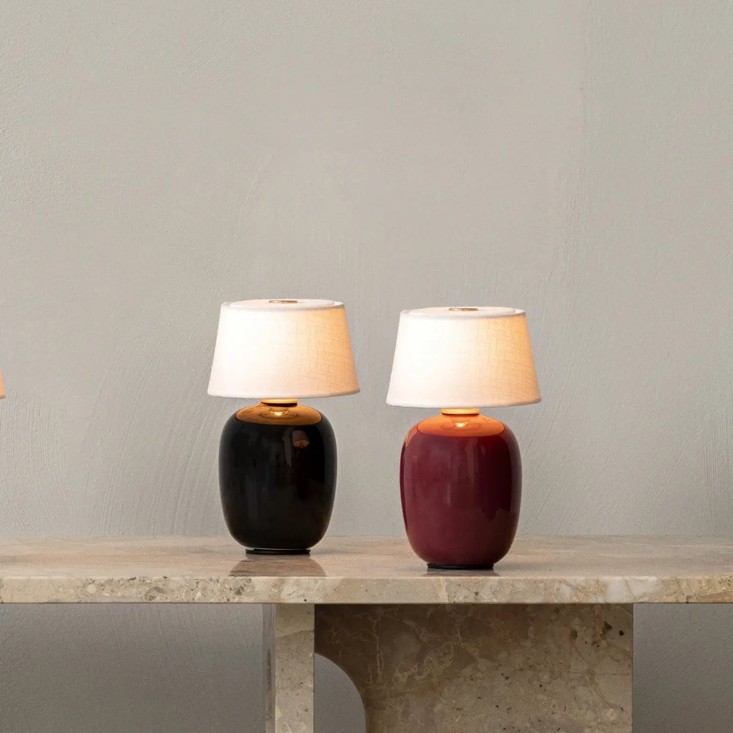 Audo Copenhagen Torso Table Lamp, Portable Black - KANSO