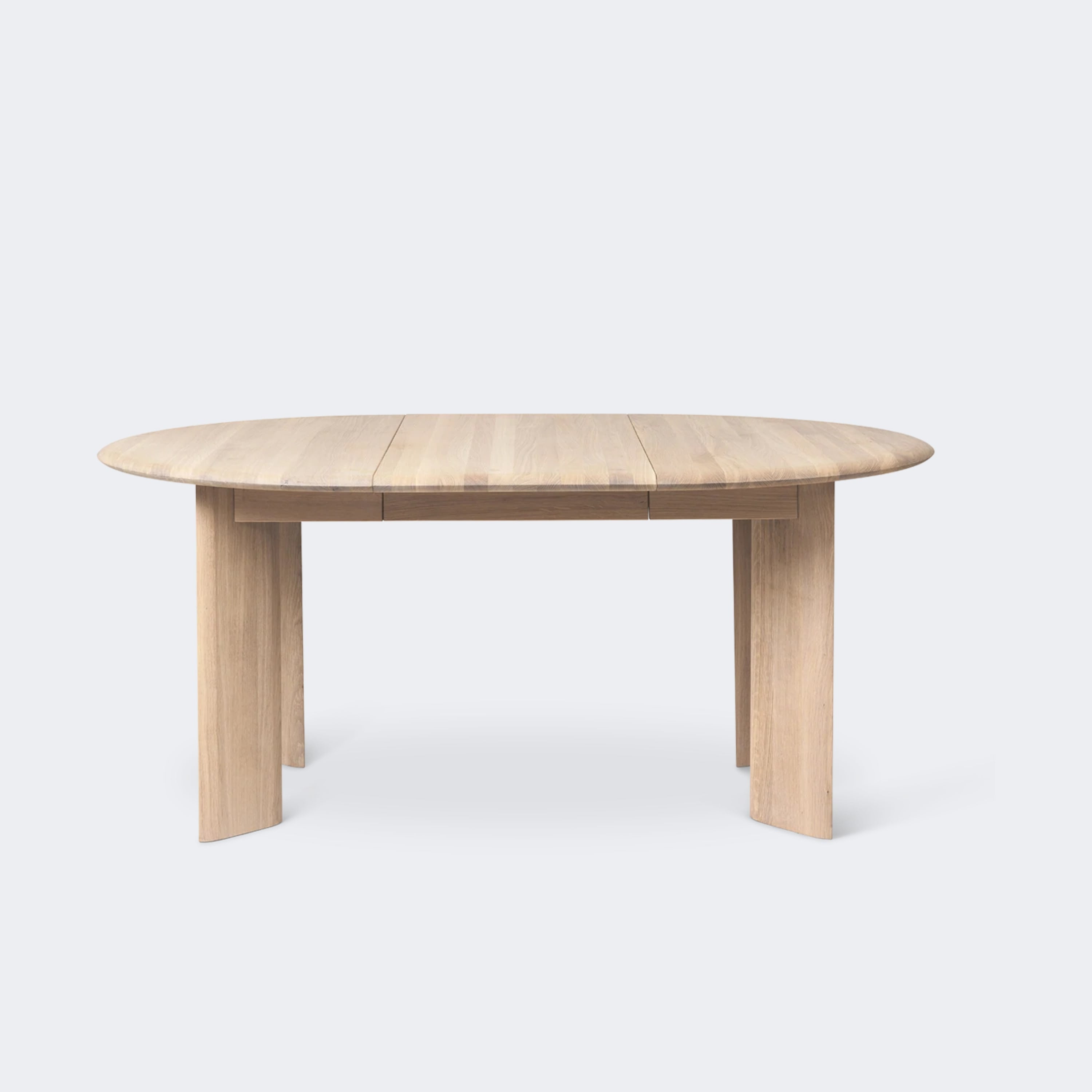 Ferm Living Bevel Table, Extendable Extendable x 1 White Oiled Oak - KANSO