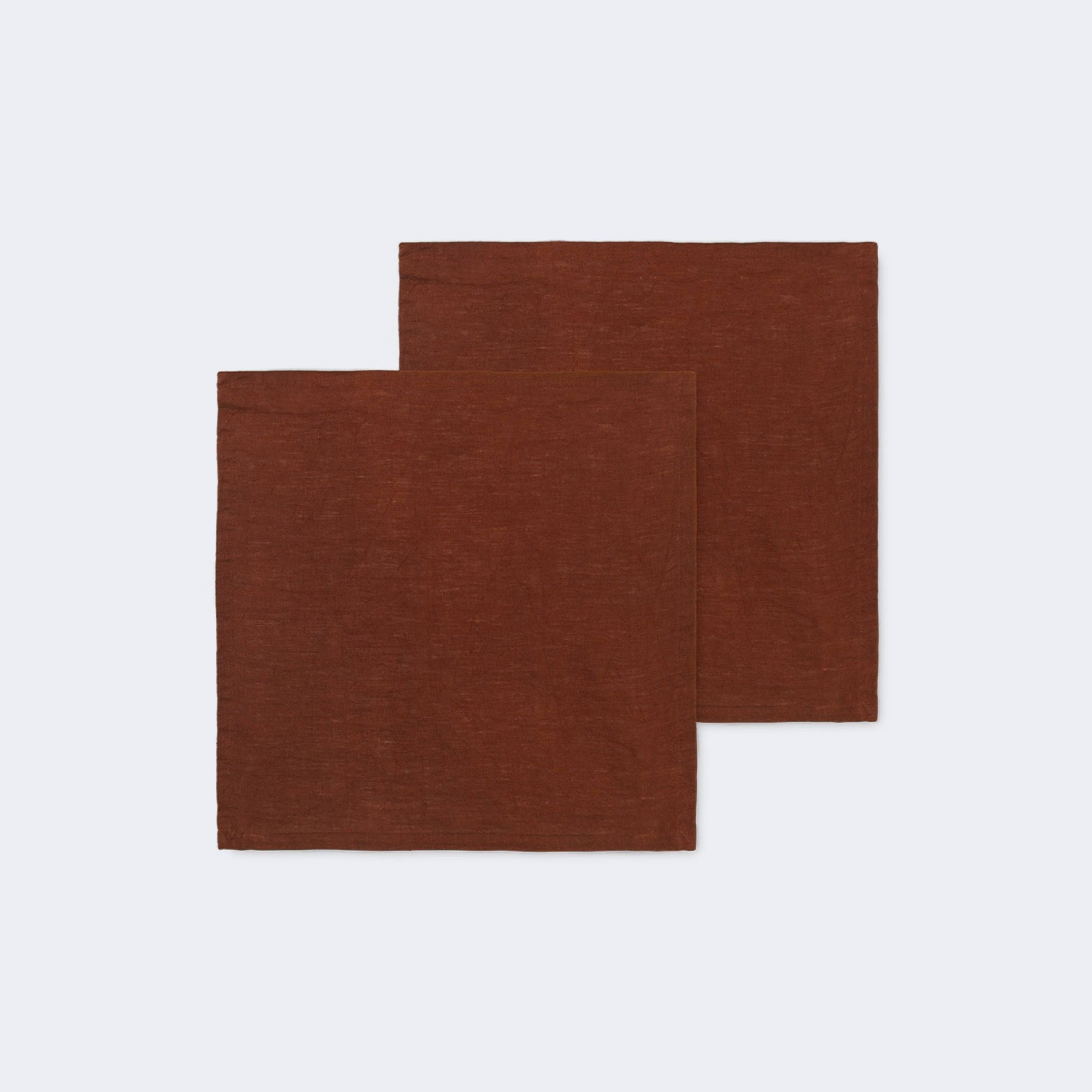 Ferm Living Linen Napkins, Set of 2 Cinnamon - KANSO#Color_Cinnamon