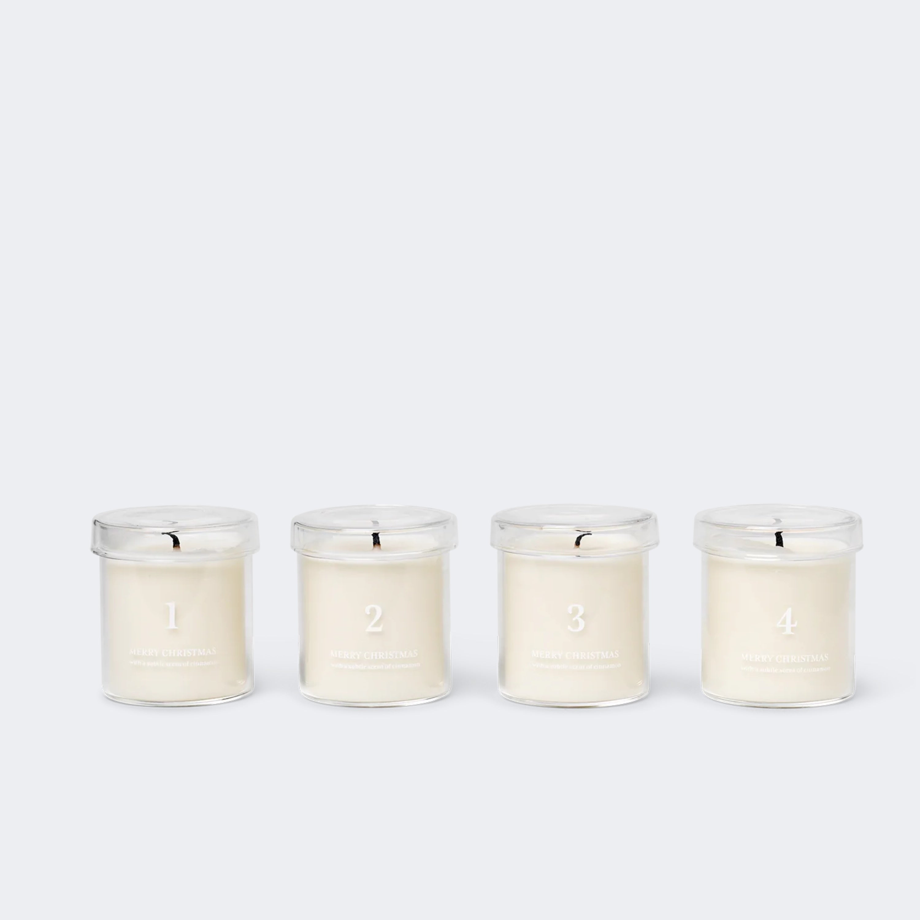 Ferm Living Scented Advent Candles - Set of 4 White - KANSO#Color_White