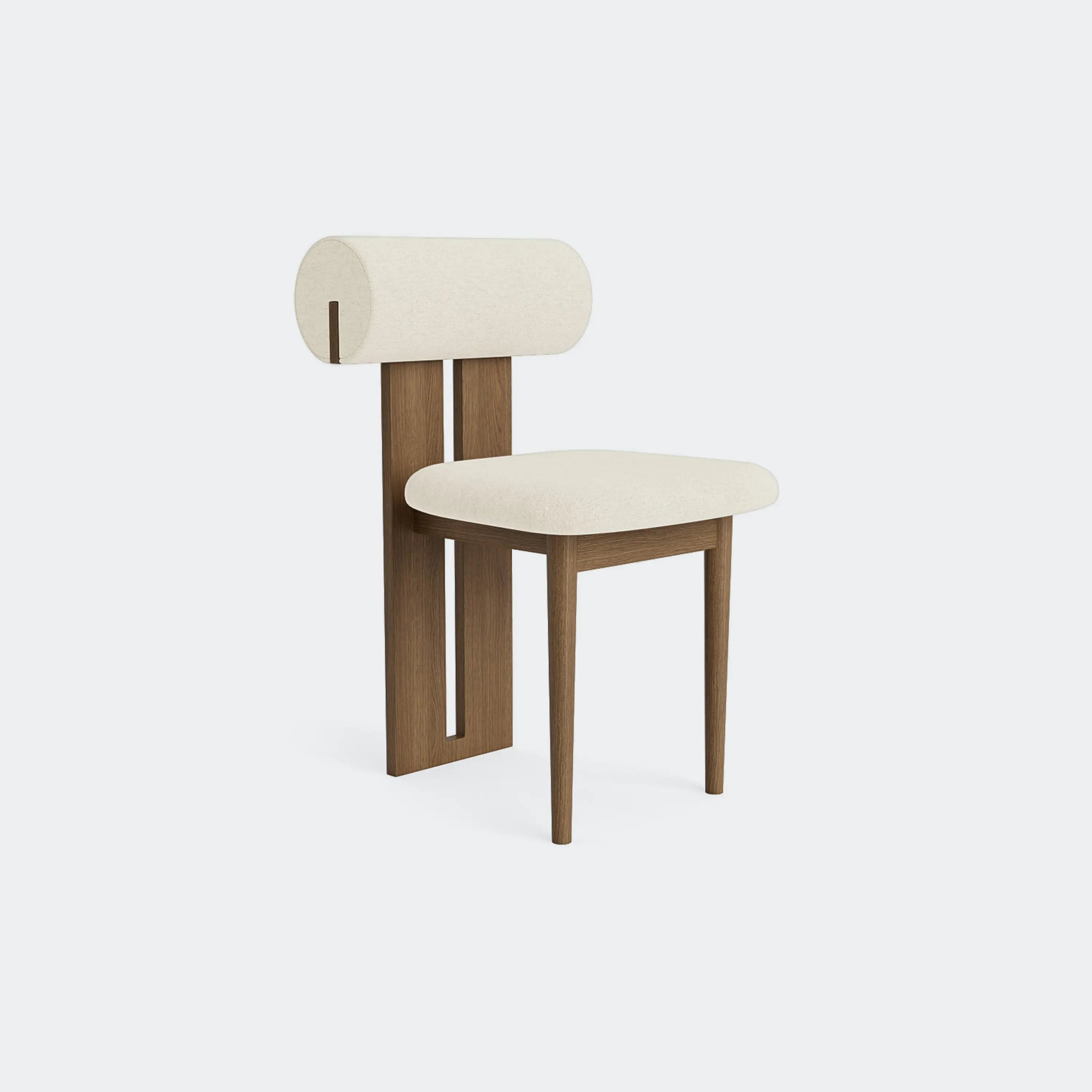 Norr11 Hippo Dining Chair Made To Order Light Smoked Oak Barnum Bouclé 24 - KANSO