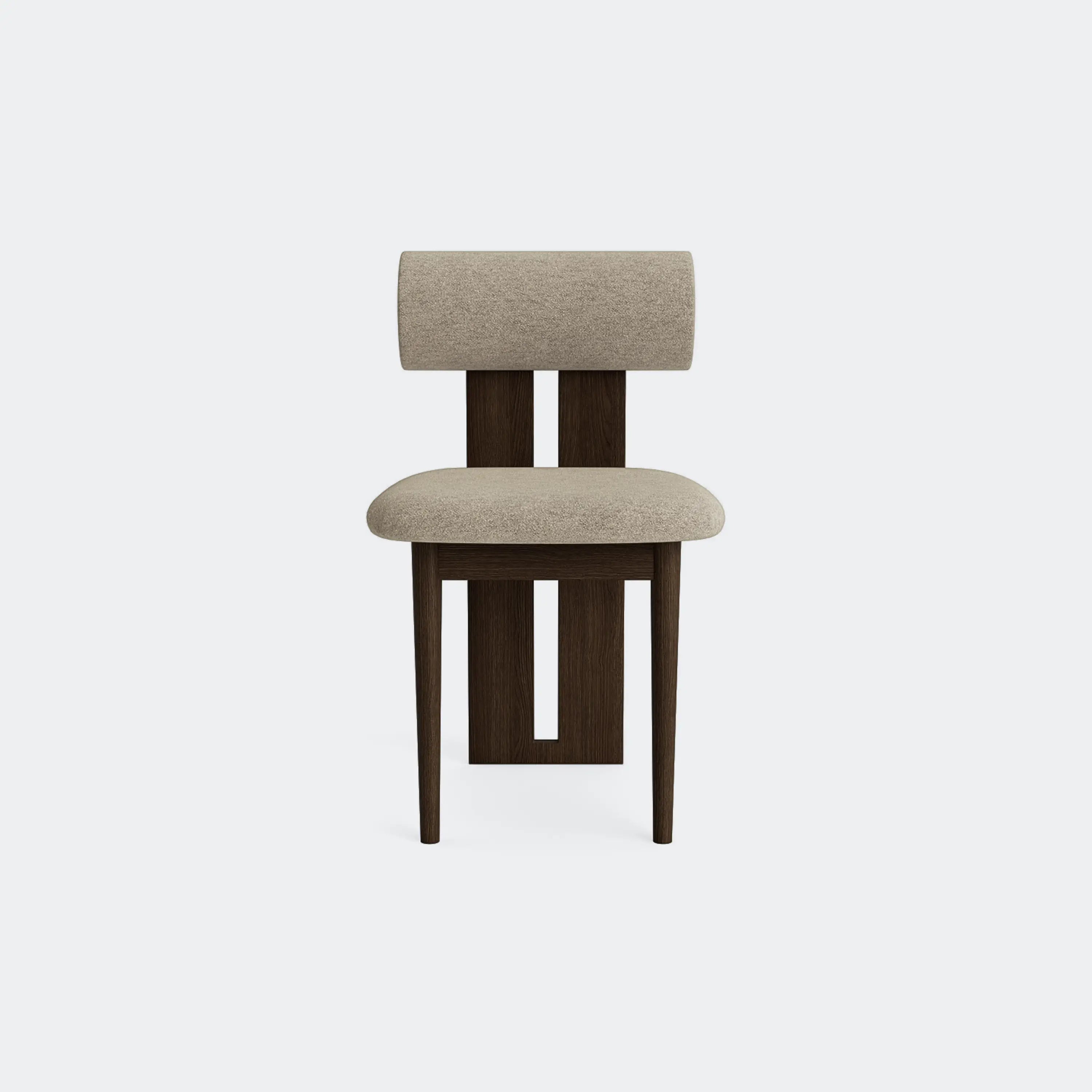 Norr11 Hippo Dining Chair Made To Order Dark Smoked Oak Barnum Bouclé 3 - KANSO
