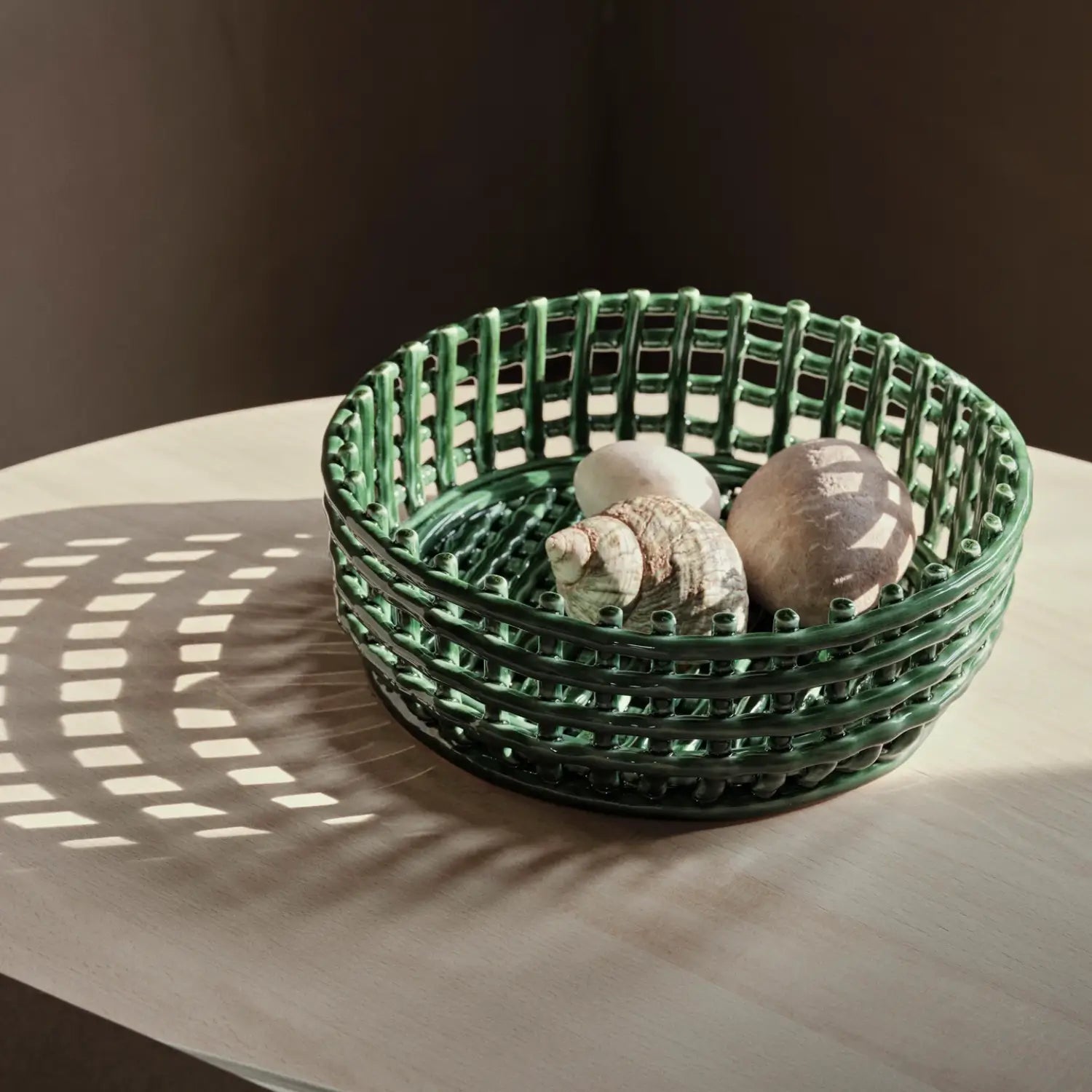 Ferm Living Ceramic Centerpiece Cashmere - KANSO#Color_Emerald Green
