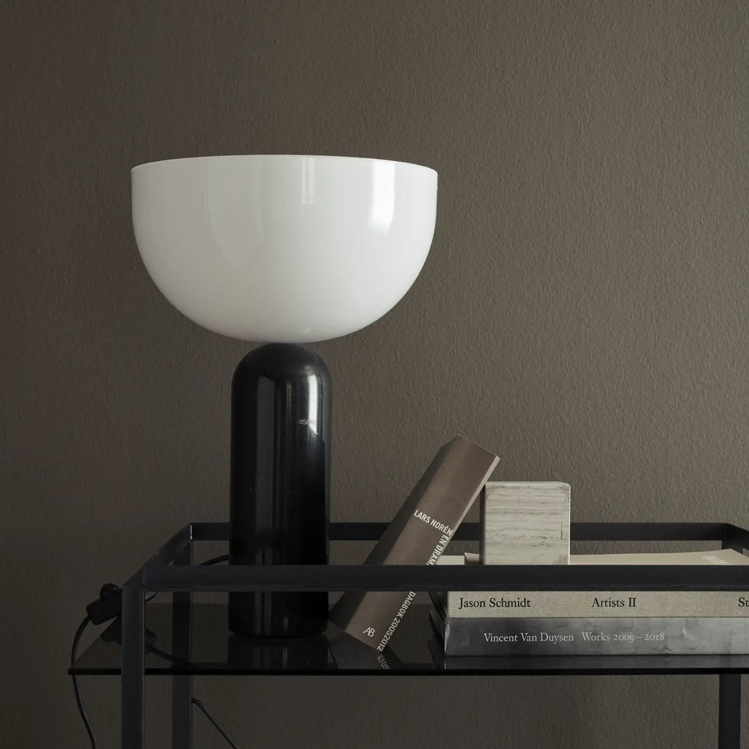 New Works Kizu Table Lamp, Large Black Marble - KANSO#Color_Black Marble
