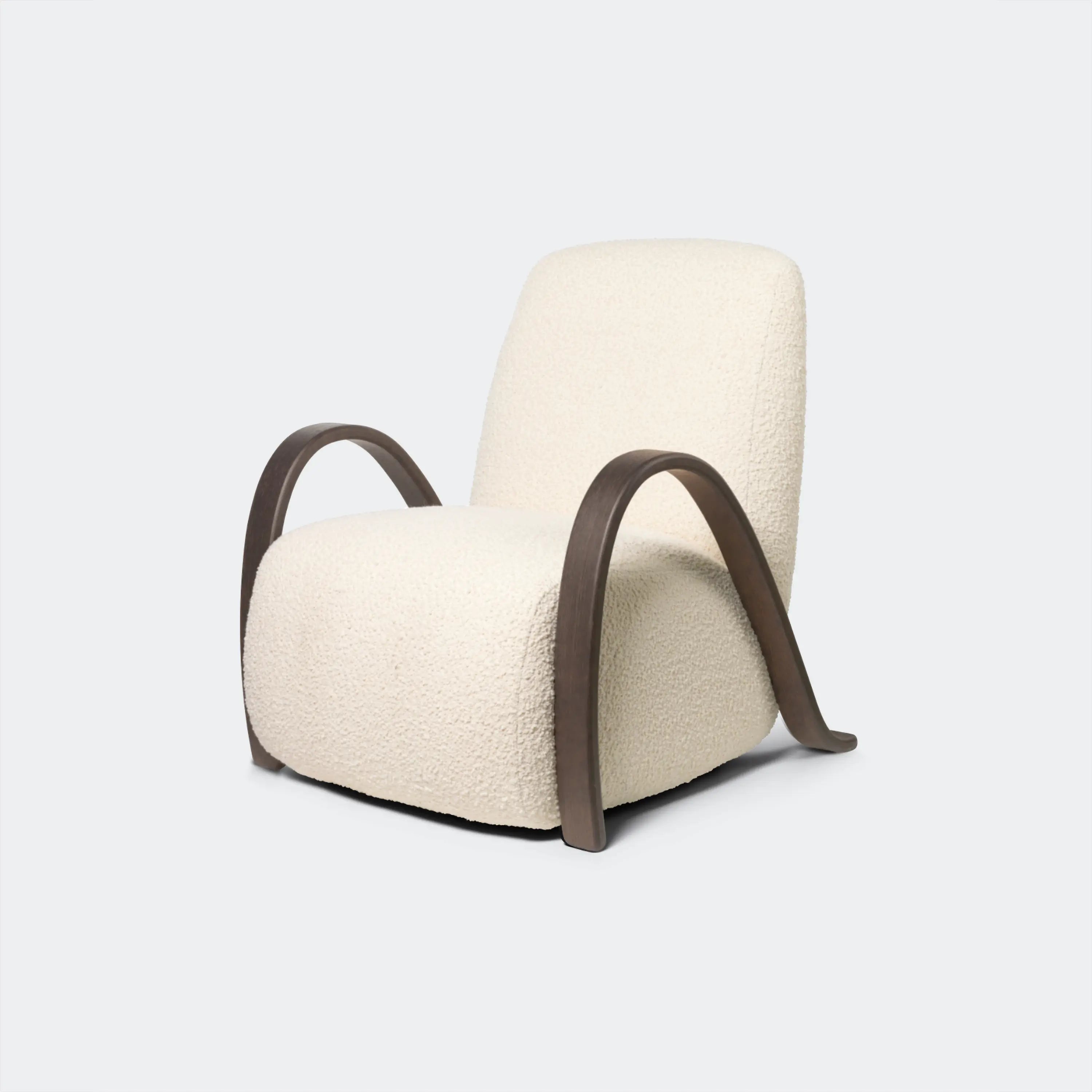 Ferm Living Buur Lounge Chair Nordic Bouclé - Off-White - KANSO