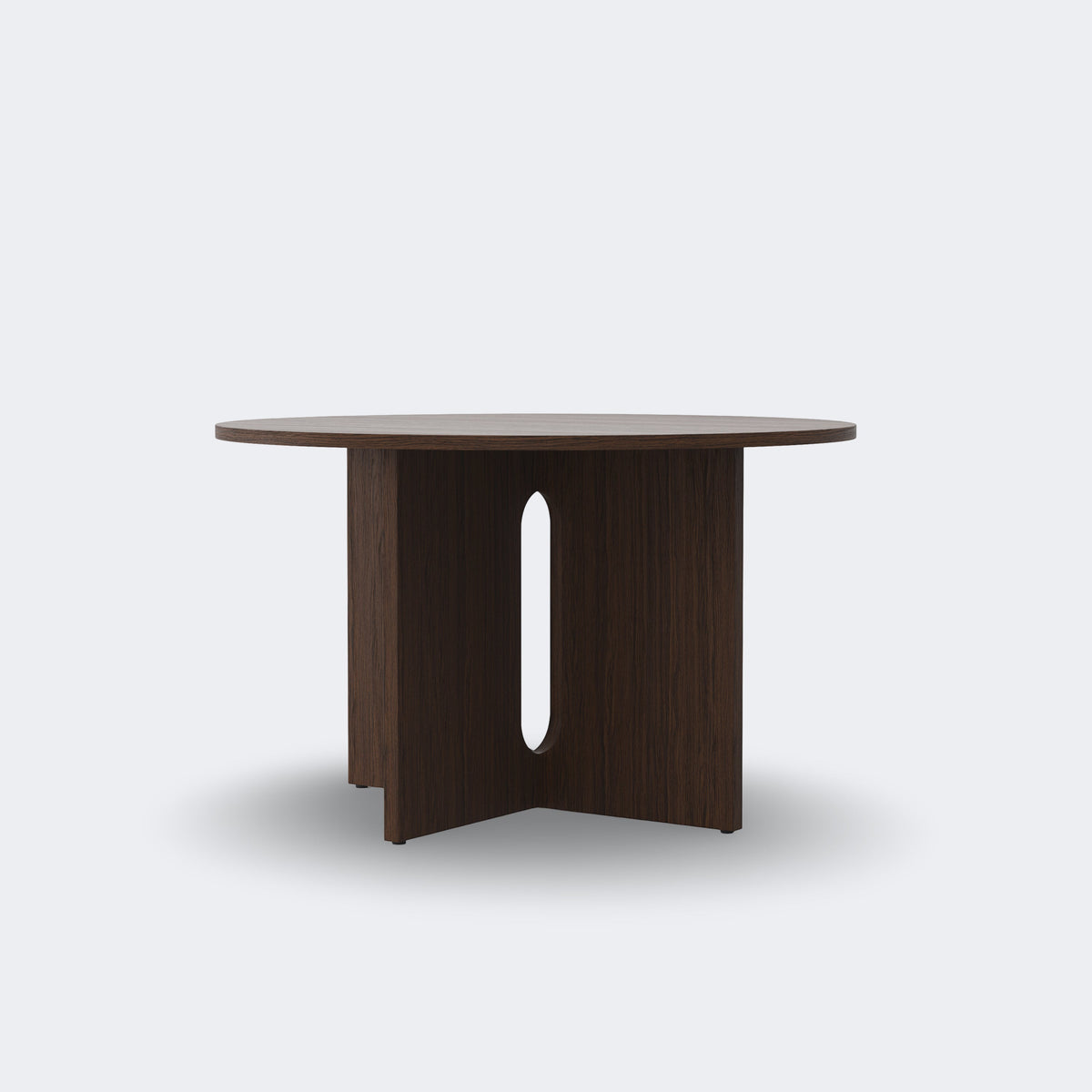 Audo Copenhagen Androgyne Dining Table 47in, Dark Stained Oak Base, Dark Stained Oak Top#Size/Top/Base_47in, Dark Stained Oak Base, Dark Stained Oak Top