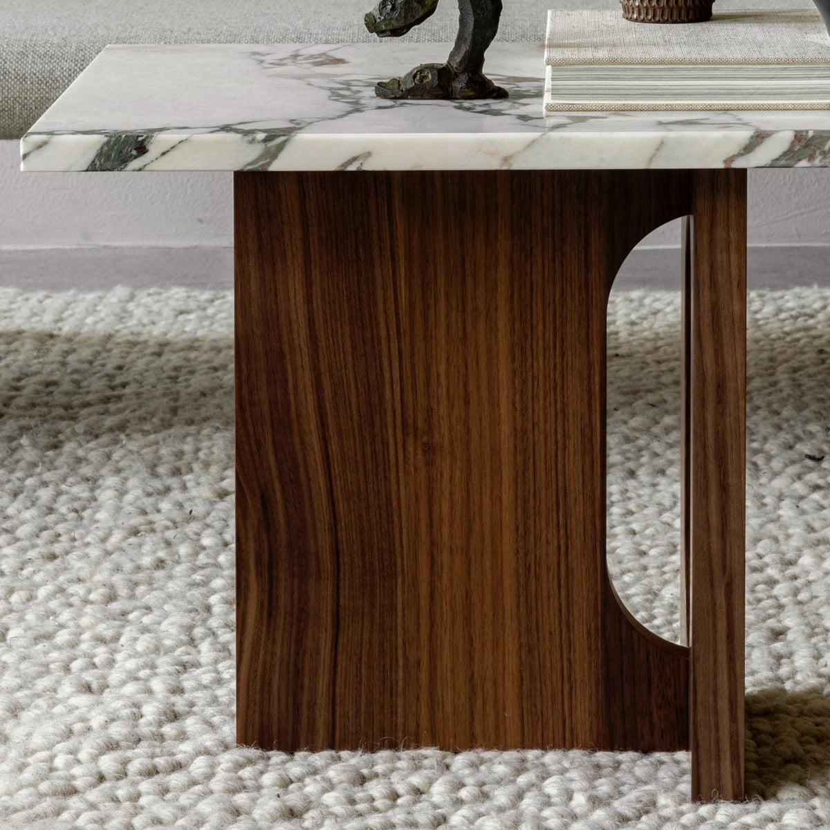 Audo Copenhagen Androgyne Lounge Table Walnut Calacatta Viola#Base/Top_Calacatta Viola