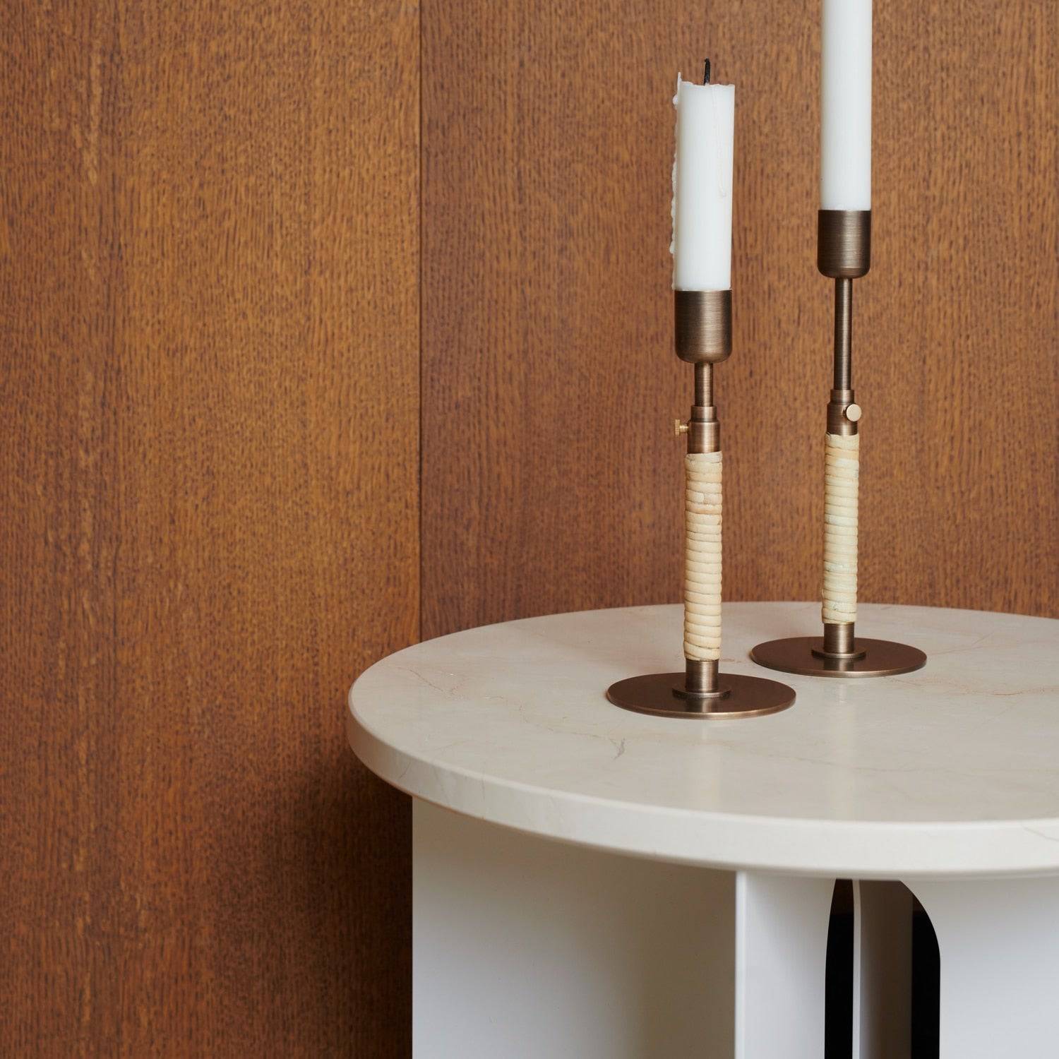 Audo Copenhagen Androgyne Side Table, 16.5in Ivory Marble - KANSO#Material_Ivory Marble