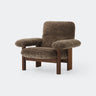 Audo Copenhagen Brasilia Lounge Chair Dark Stained Oak Sheepskin Root