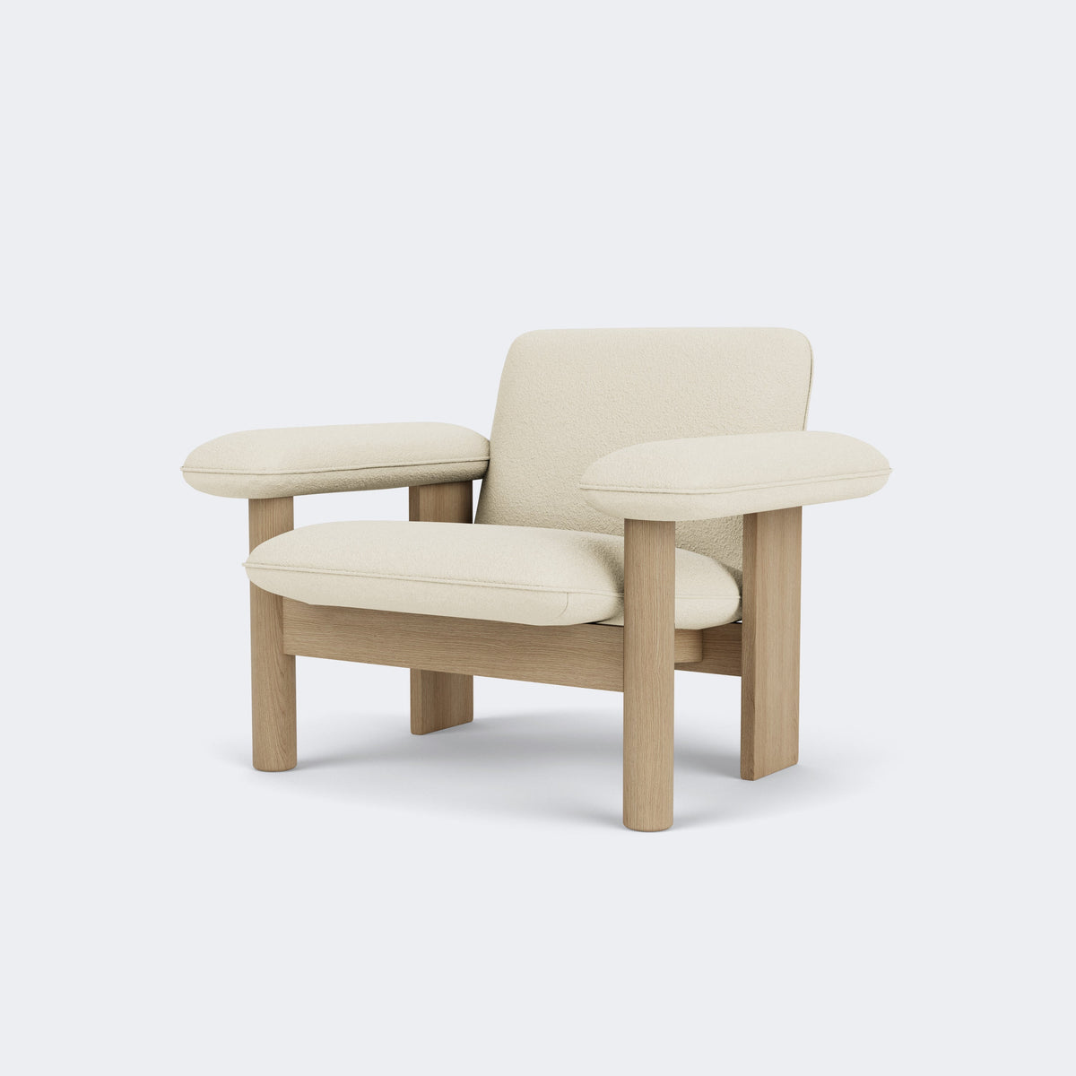 Audo Copenhagen Brasilia Lounge Chair, Low Back Natural Oak Baru 200