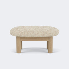 Audo Copenhagen Brasilia Ottoman Natural Oak Sheepskin Nature
