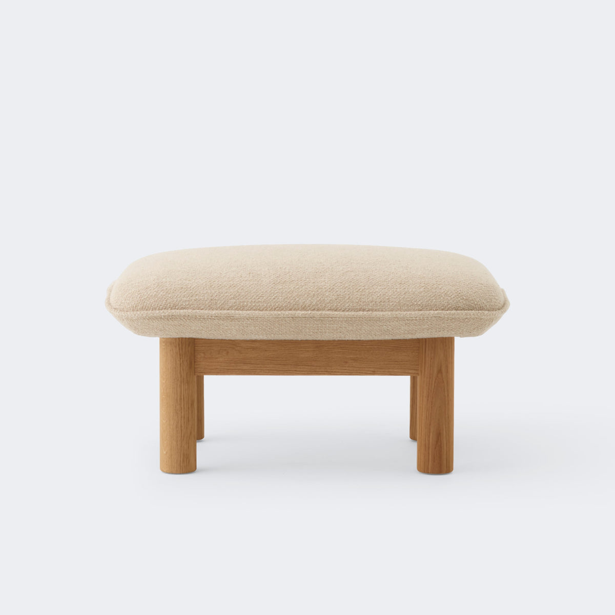 Audo Copenhagen Brasilia Ottoman Natural Oak Boucle 02