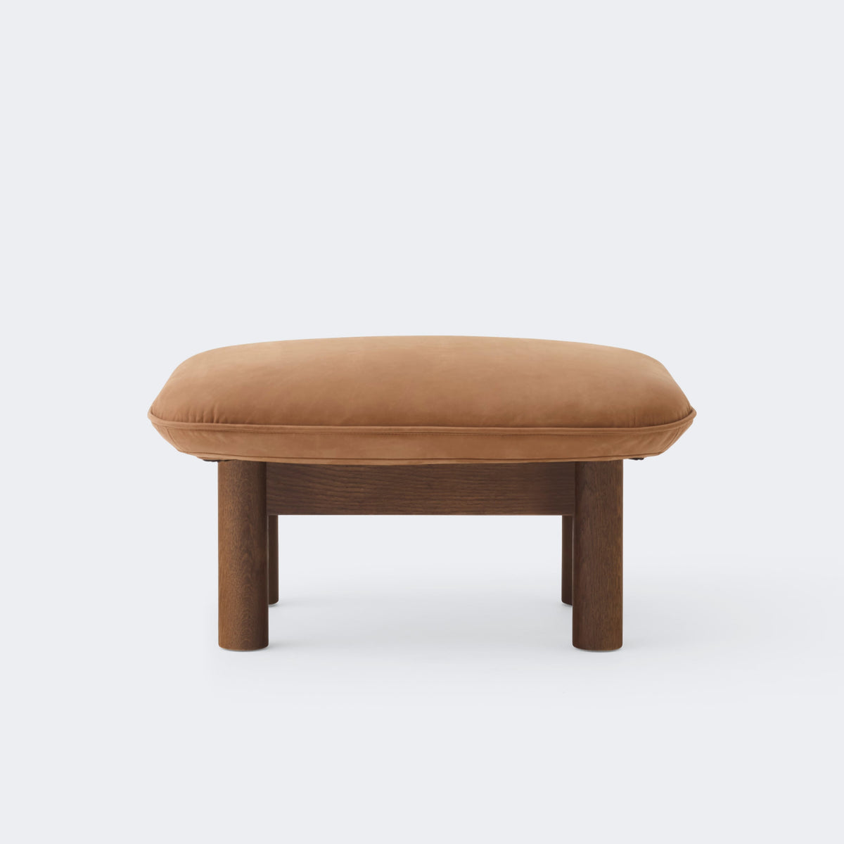 Audo Copenhagen Brasilia Ottoman Dark Stained Oak Dunes Camel - 21004
