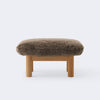 Audo Copenhagen Brasilia Ottoman Natural Oak Sheepskin Root