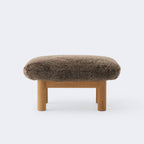 Audo Copenhagen Brasilia Ottoman Natural Oak Sheepskin Root