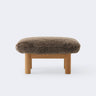 Audo Copenhagen Brasilia Ottoman Natural Oak Sheepskin Root