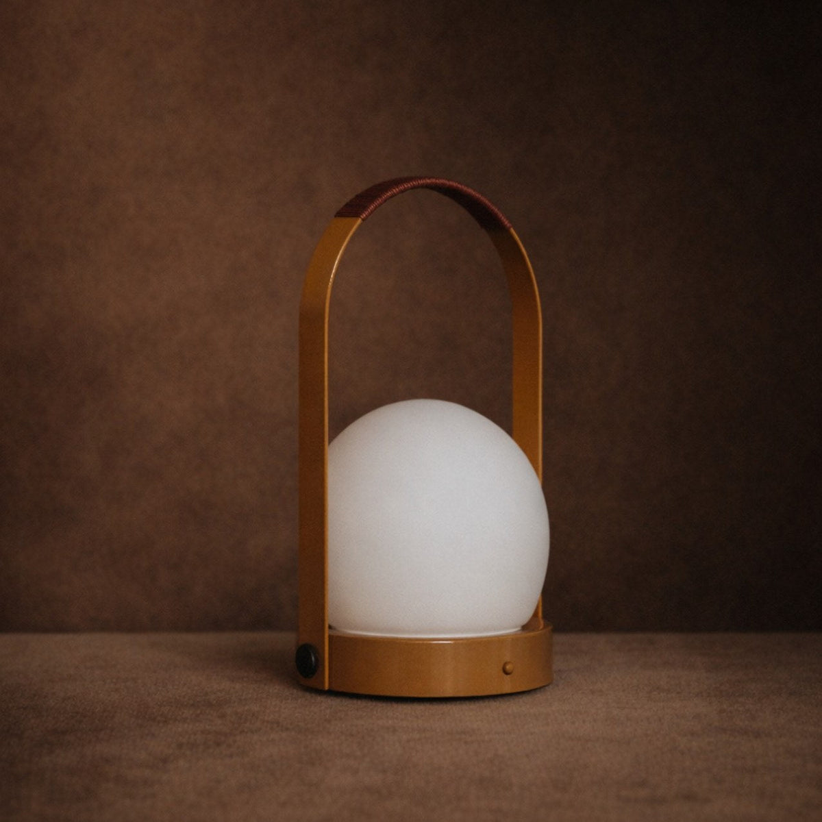 Audo Copenhagen Carrie LED Lamp Golden Brown Leather in a room - KANSO#Color_Golden Brown Leather