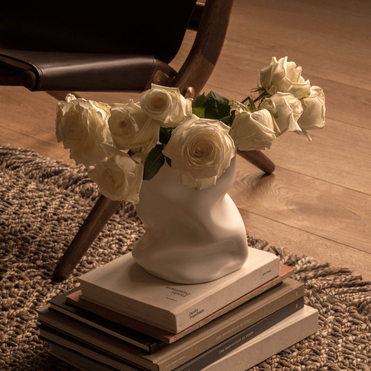 Audo Copenhagen Collapse Vase White#Finish_White