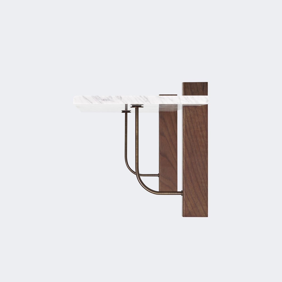 Audo Copenhagen Corbel Shelf, Long Carrara Marble#Material_Carrara Marble