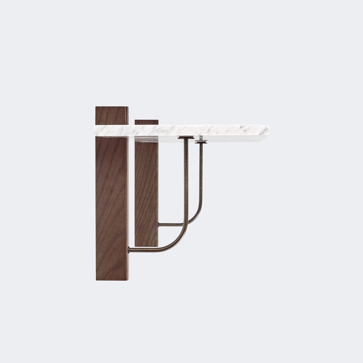 Audo Copenhagen Corbel Shelf, Long Carrara Marble#Material_Carrara Marble
