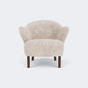 Audo Copenhagen Ingeborg Lounge Chair Smoked Oak Sheepskin Moonlight