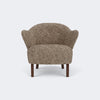 Audo Copenhagen Ingeborg Lounge Chair Smoked Oak Sheepskin Sahara