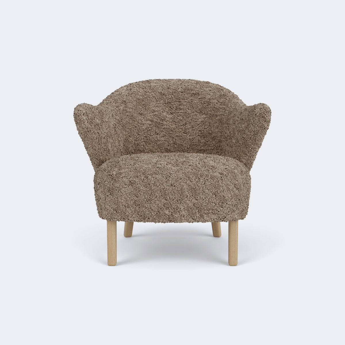 Audo Copenhagen Ingeborg Lounge Chair Natural Oak Sheepskin Sahara