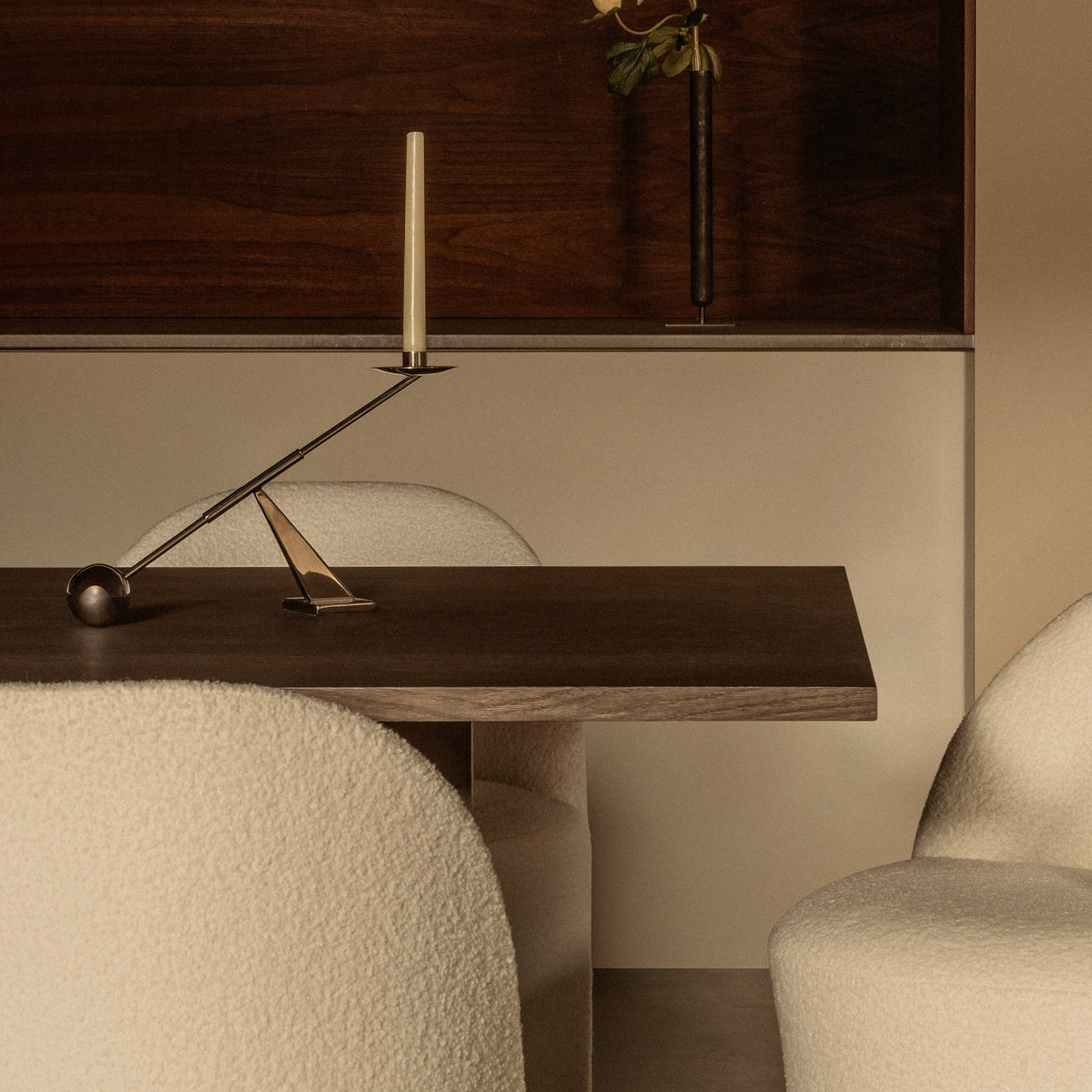 Audo Copenhagen Interconnect Candle Holder, Small Stainless Steel#Material_Stainless Steel