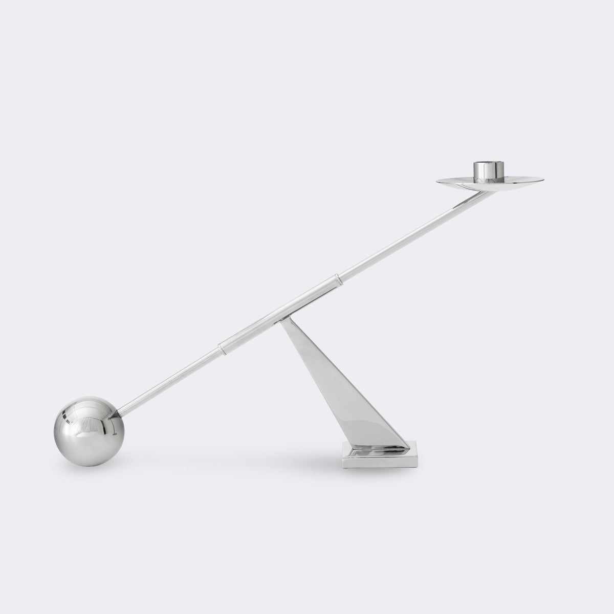 Audo Copenhagen Interconnect Candle Holder, Small Stainless Steel#Material_Stainless Steel
