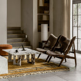 Audo Copenhagen Knitting Chair, Sheepskin Upholstery