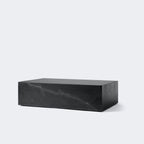 Audo Copenhagen Marble Plinth Coffee Table, Low Nero Marquina Marble#Color_Nero Marquina Marble