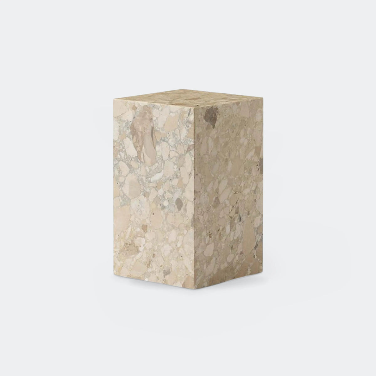 Audo Copenhagen Marble Plinth, Tall Kunis Breccia Stone#Color_Kunis Breccia Stone