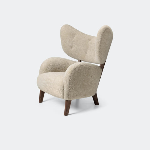 My Own Chair Lounge Chair, Sheepskin, Walnut