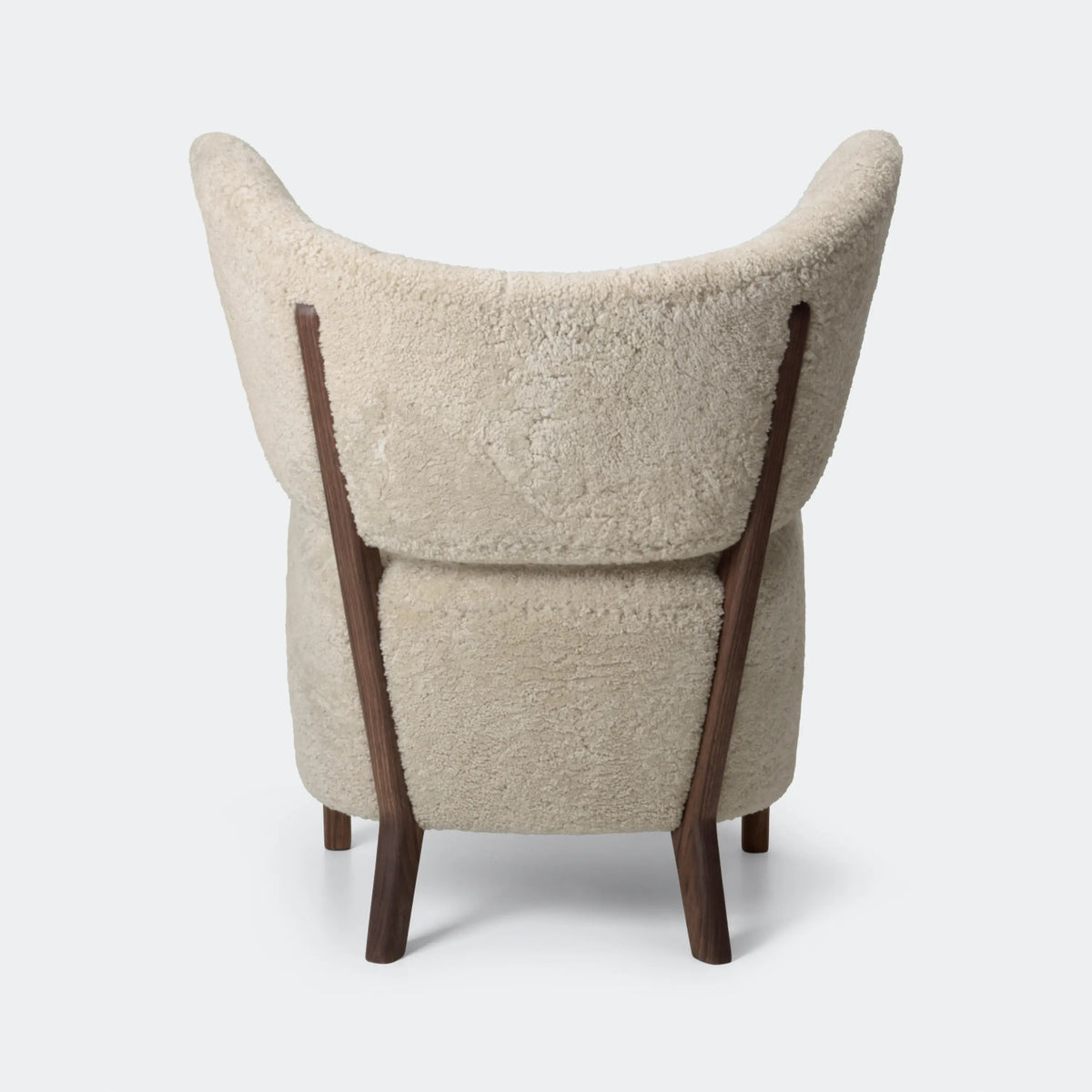 Audo Copenhagen My Own Chair Lounge Chair, Sheepskin, Walnut